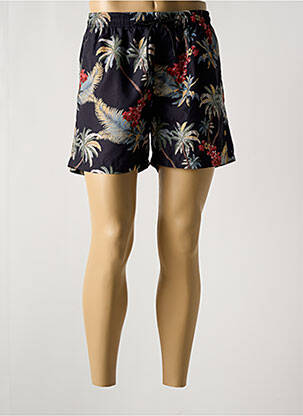 Short de bain imprimé fantaisie noir LOSAN homme