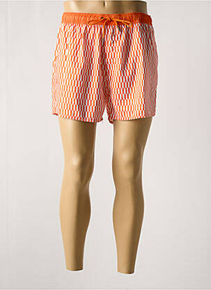 Short de bain imprimé fantaisie orange WAXX homme