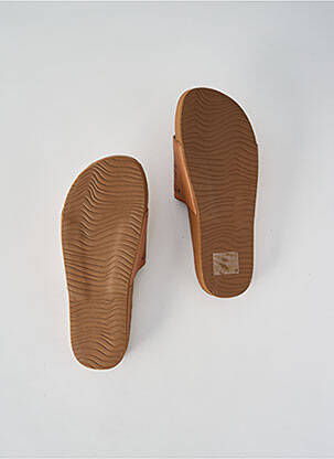 Mules/sabots bout ouvert talon plat jusqu'à 3cm marron REEF femme