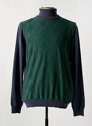 Pull col roulé manches longues manches longues vert ROY ROBSON homme
