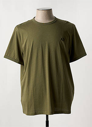 T-shirt broderie manches courtes vert FRED PERRY homme
