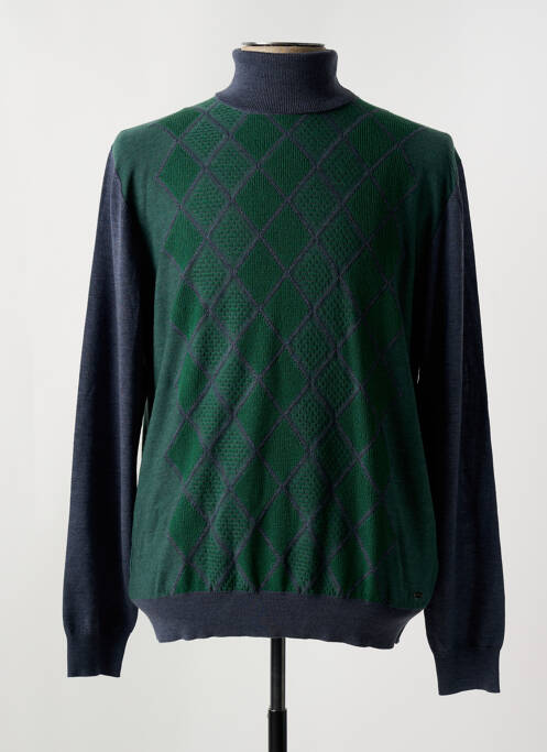 Pull col roulé vert ROY ROBSON pour homme
