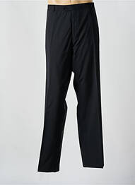 Pantalon droit fermeture zippée sous rabat avec crochet taille normale noir CARL GROSS homme