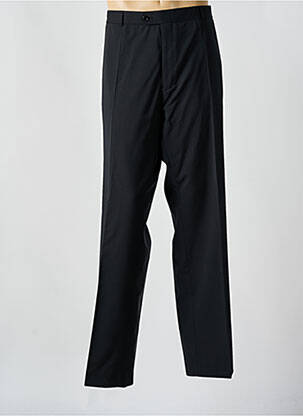 Pantalon droit fermeture zippée sous rabat avec crochet taille normale noir CARL GROSS homme