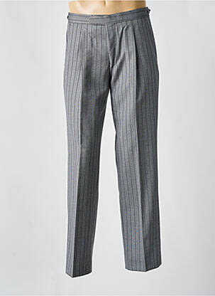 Pantalon droit tissage popeline taille normale gris WILVORST homme