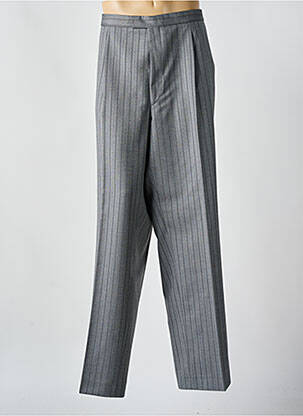 Pantalon droit tissage popeline taille normale gris WILVORST homme