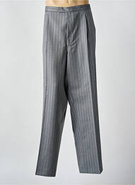 Pantalon droit fermeture zippée sous rabat avec crochet taille normale gris WILVORST homme