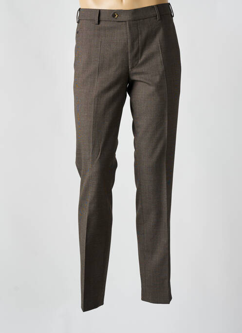 Pantalon slim tissage popeline taille normale marron MEYER homme