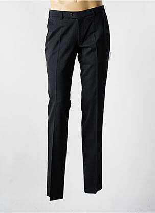 Pantalon slim tissage popeline taille normale gris fonce M.E.N.S femme