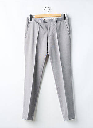 Pantalon slim tissage popeline taille normale gris ROY ROBSON homme
