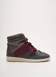 Baskets fermeture lacets talon plat jusqu'à 3cm gris GROUNDFIVE femme