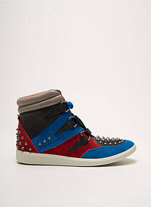 Baskets bout rond talon plat jusqu'à 3cm bleu GROUNDFIVE femme
