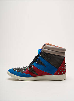 Baskets bout rond talon plat jusqu'à 3cm bleu GROUNDFIVE femme