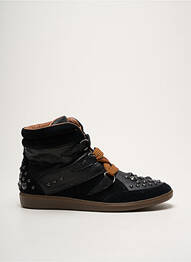 Baskets matière lisse talon plat jusqu'à 3cm noir GROUNDFIVE femme