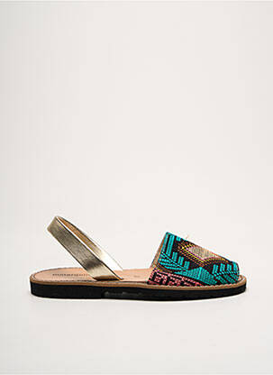 Sandales/nu pieds matière lisse talon plat jusqu'à 3cm or MINORQUINES femme