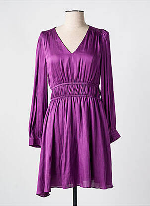 Robe courte manches longues manches longues violet THE GOOD FAMILY femme