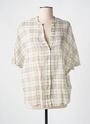 Chemisier manches courtes manches courtes beige DIEGA femme