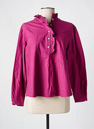 Chemisier coupe droite manches longues violet HOD femme