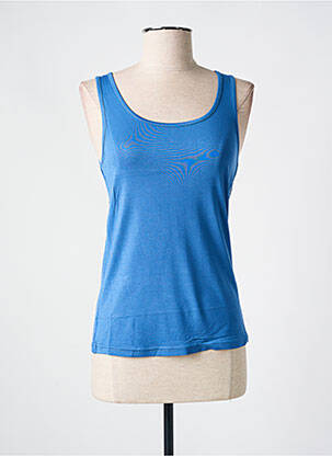 Top coupe cintrée fines bretelles bleu clair MARINA V femme