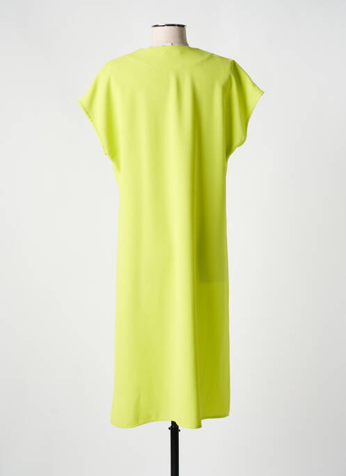Robe mi-longue manches courtes manches courtes jaune TOUPY femme