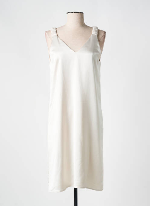 Robe mi-longue col v fines bretelles or TOUPY femme