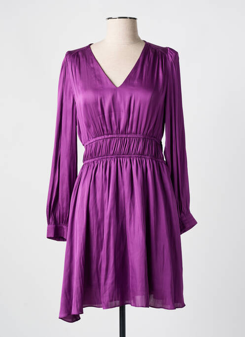 Robe courte manches longues manches longues violet THE GOOD FAMILY femme