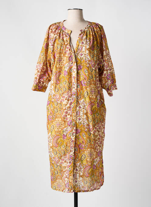 Robe mi-longue jaune MKT STUDIO pour femme