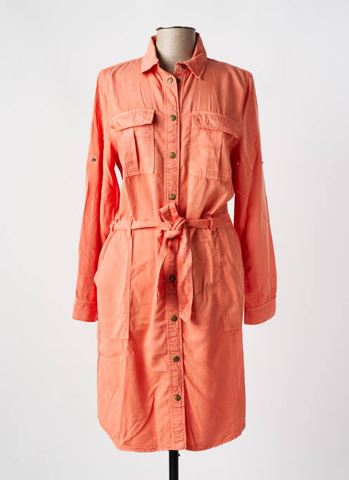 Robe mi-longue orange SUMMUM pour femme