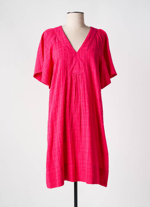 Robe mi-longue rose STELLA FOREST pour femme