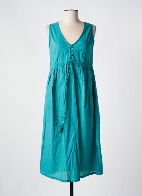 Robe mi-longue vert ZEN ETHIC pour femme