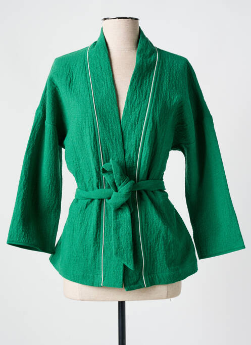 Veste kimono vert TRENCH & COAT pour femme