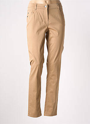 Pantalon droit stretch taille normale marron GARDEUR femme