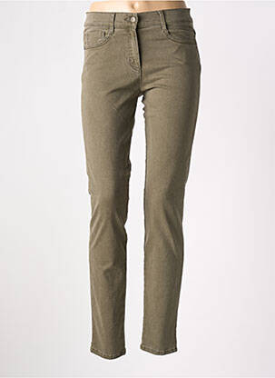 Pantalon slim stretch vert BRAX femme