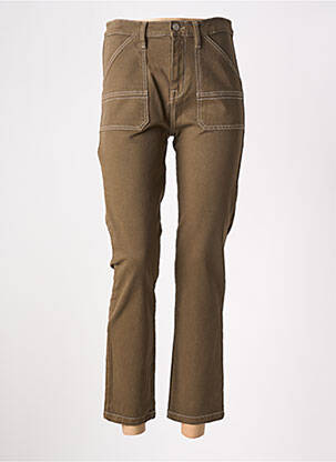 Pantalon 7/8 stretch marron HOD femme