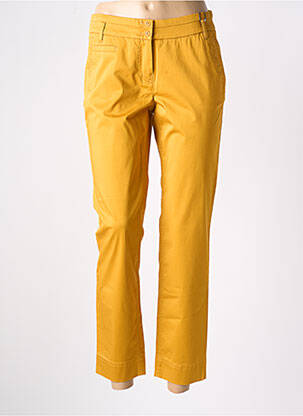 Pantalon chino tissage popeline taille normale jaune ATELIER GARDEUR femme