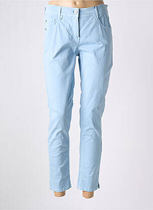 Pantalon slim tissage popeline taille normale bleu GARDEUR femme