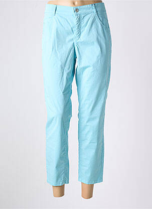 Pantalon 7/8 tissage popeline taille normale bleu GARDEUR femme