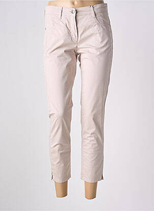 Pantalon 7/8 tissage popeline taille normale beige GARDEUR femme