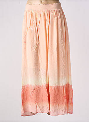 Jupe longue tissage crêpe orange MKT STUDIO femme