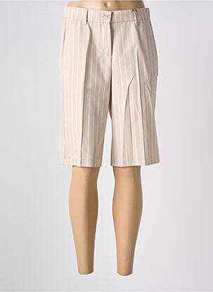 Bermuda tissage popeline taille normale beige GARDEUR femme