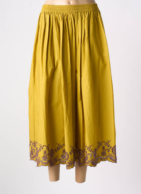 Jupe longue coupe droite jaune HOD femme