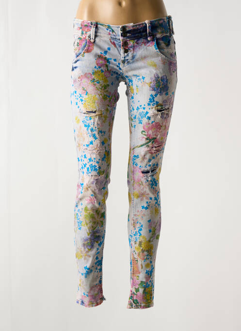 Jeans coupe slim bleu SEXY WOMAN pour femme