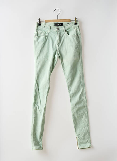 Jeans coupe slim vert REPLAY pour femme