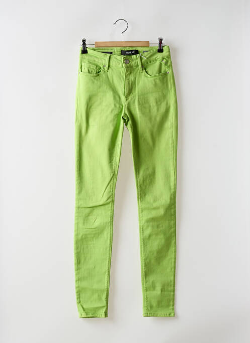 Jeans coupe slim vert REPLAY pour femme