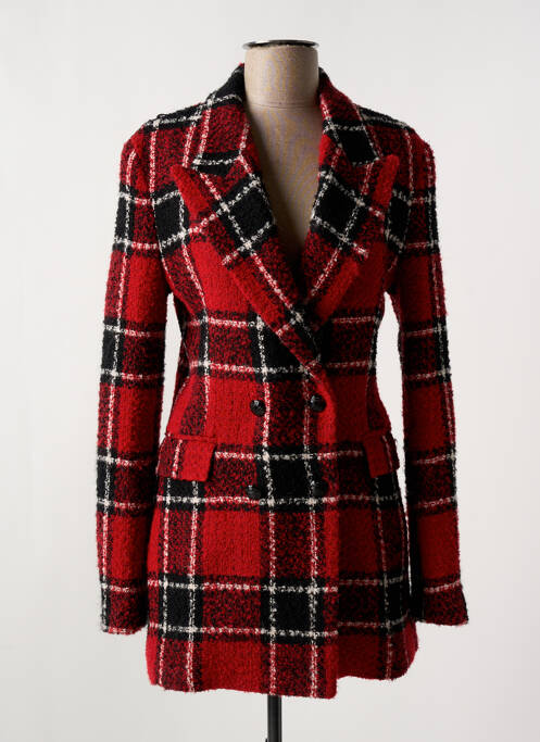 Manteau long rouge GAËLLE pour femme