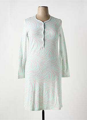 Chemise de nuit manches longues bleu LINCLALOR femme