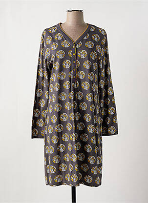 Chemise de nuit manches longues jaune PASTUNETTE femme