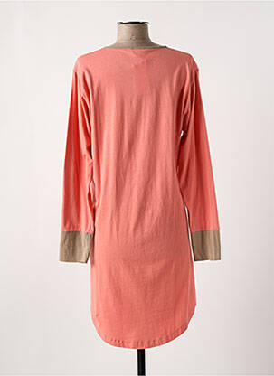 Chemise de nuit manches longues orange NUIT CALINE femme