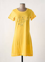 Chemise de nuit manches courtes jaune REBELLE BY PASTUNETTE femme