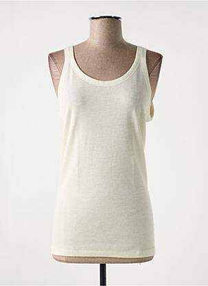 Débardeur stretch sans manche beige OSCALITO femme